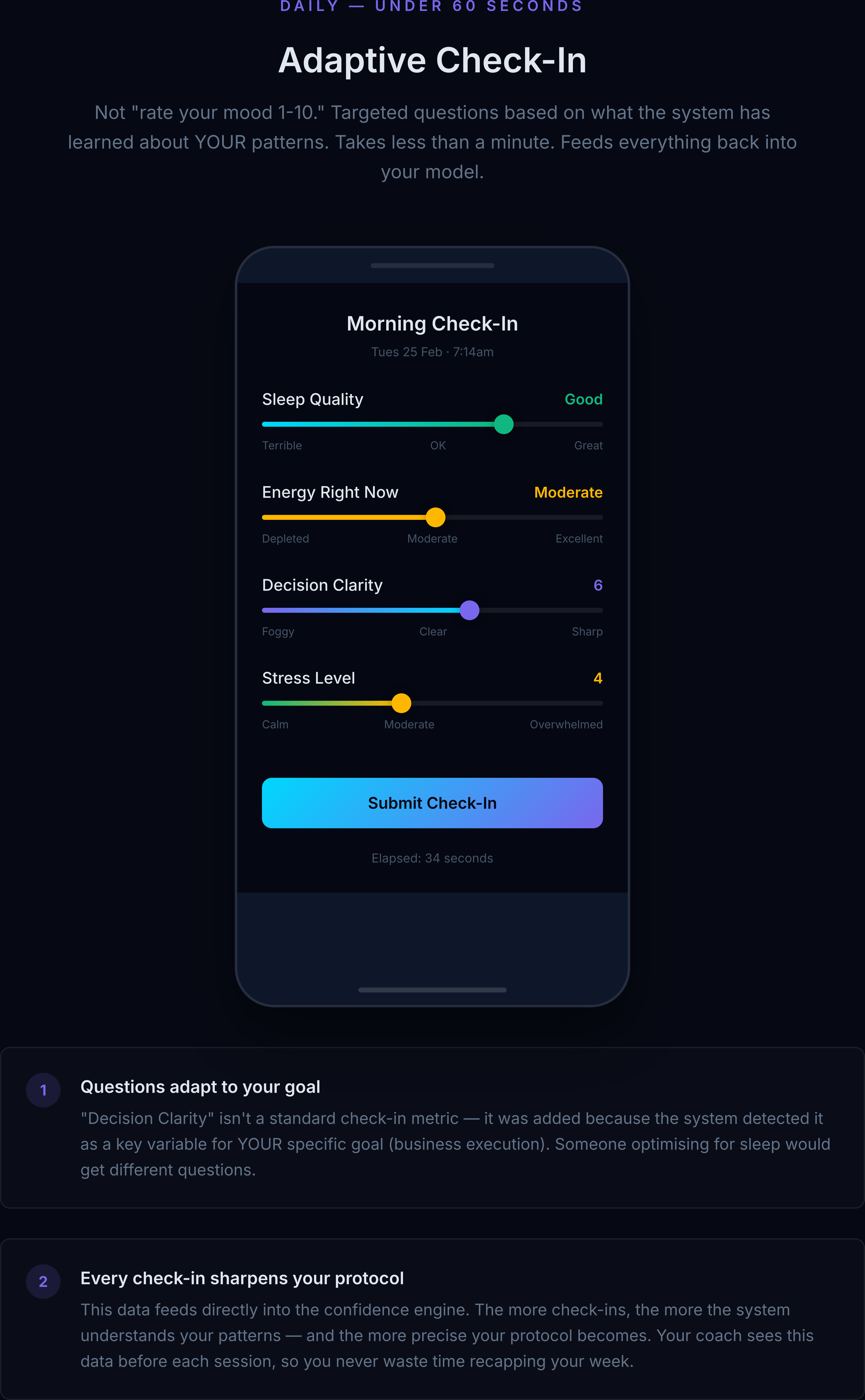 MyOS daily check-in